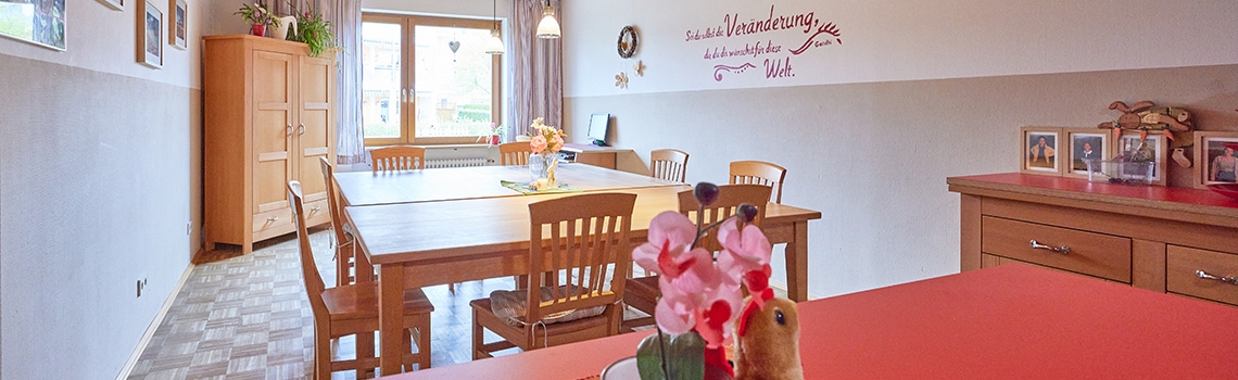 Blick ins Esszimmer der Innenwohngruppe Jugendhaus Don Bosco Penzberg